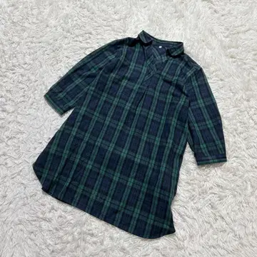 [ c7076 ] SORSA 셔츠 긴팔 그린 계열 캐주얼