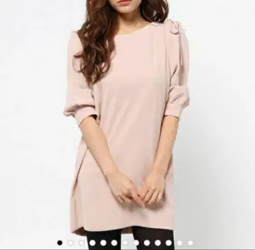 snidel 사에코 씨 원피스 핑크 베이지