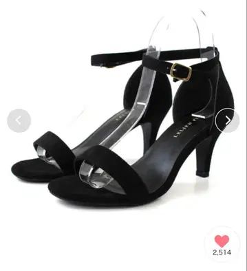 앵클 스트랩 샌들 핑 힐