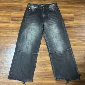 asapmode Washed Black Super Baggy Jeans