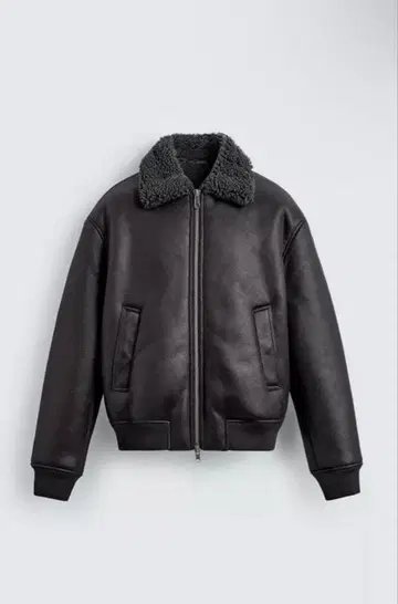 ZARA 더블 페이스 페이크 가죽 자켓