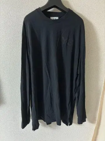 Y-3 블랙 롱 슬리브 티셔츠 L