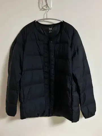 유니클로 리사이클 다운 자켓 블랙/L