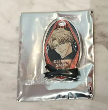 귀축안경 사에키 카츠야 안경 리본 타이 아크릴 플레이트 키체인