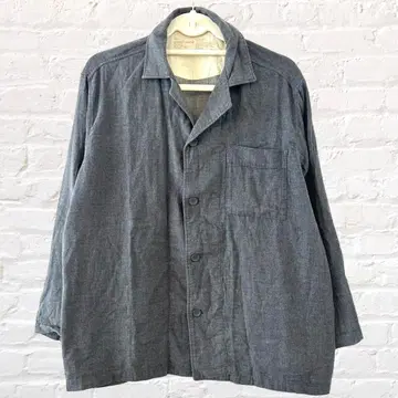 무인양품 오픈 카라 겉옷 자켓 오피스 얇은 소재 방한 빅 루즈