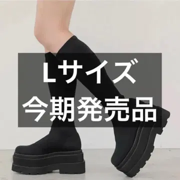 통굽 부츠 다리치 울트라 스트레치 플랫 부츠 L