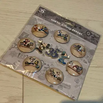 미개봉 디즈니 핀즈 캔뱃지 35주년 디즈니 리조트