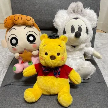봉제 인형 세트 (푸우, 미니 마우스, 해바라기)