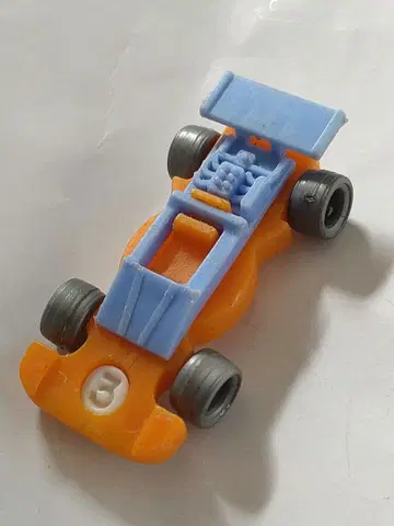 글리코 덤 포뮬러 카 레이싱 카 3번 스카이블루 주황 화이트 쇼와 레트로