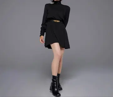 백리본 블랙 원피스