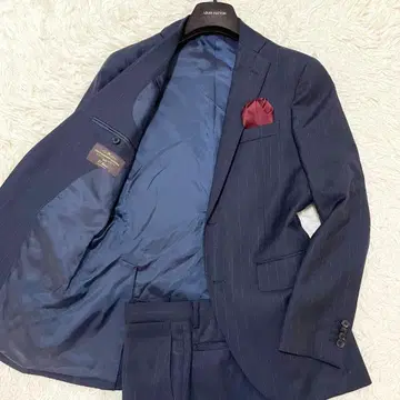 새상품급 유니버설 랭귀지 카노니코 21 미크론 셋업 네이비 계열 M