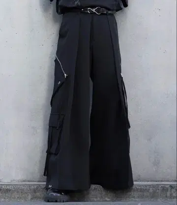 LIIL 포켓 카고 팬츠 블랙 L