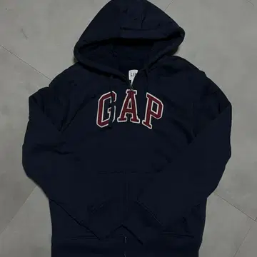 Gap 네이비 지퍼 후드티 y2k 헤이세이 갸루 크롭 기장 안감 보아