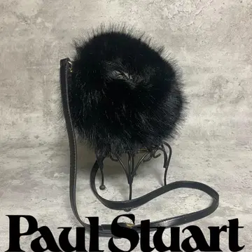 레어 프랑스제 폴 스튜어트 2way 퍼 백 사코슈 블랙