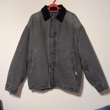 NAUTICA 데님 자켓 블랙 유즈드 가공