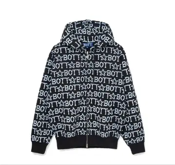 BoTT Bones Zip Hoodie 보트 후디 블랙 사이즈 L