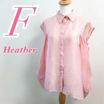 Heather 핑크 오프숄더 블라우스 F 시어 걸리시 깔끔함
