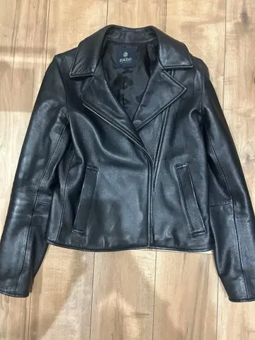 nano universe 가죽 블루종