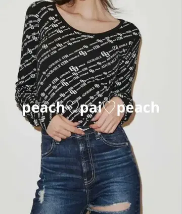 GYDA 모노그램 티셔츠 블랙