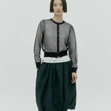 H&M 시어 가디건 블랙 M 새상품