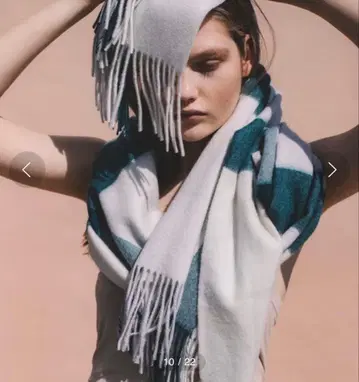 [ elegancese ] 퓨어 캐시미어 100% 체크 머플러