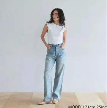 스트레이트 데님 라이트 블루 24인치