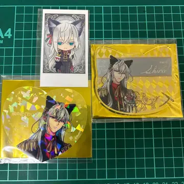 악마성 난자타운 고양이형 아크릴 코스터 클리어 카드 시로