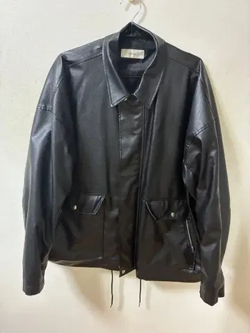 ADRER 인조 가죽 블루종