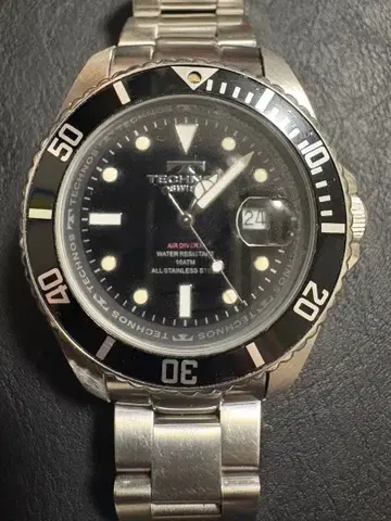 회전 베젤 TECHNOS 다이버 워치 스테인리스
