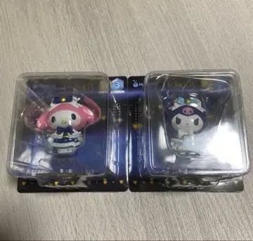 해피 복권 산리오 홀리데이 피규어 쿠로미 마이멜로디 2종