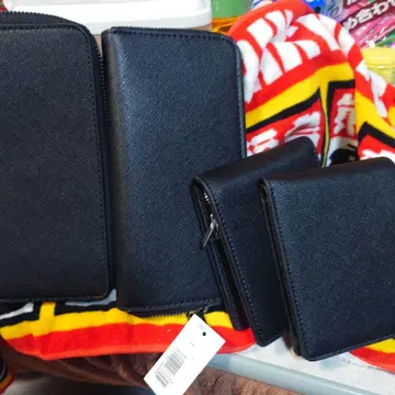 블랙 장지갑 x 2, 반지갑 x 2, 지퍼 개폐식 4종 세트