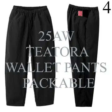 4 TEATORA 25AW 월렛 팬츠 P 테아토라 팬츠 블랙
