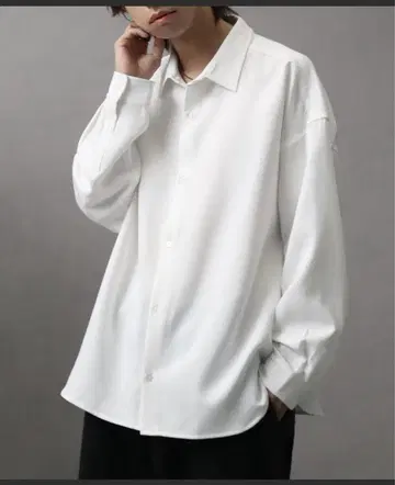 [ welise ] 리치 드레이프 스무스 베이직 오버 사이즈 셔츠