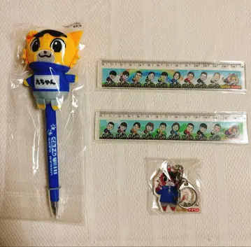 가와사키 경륜 쿠짱 굿즈 눈금자 볼펜 아크릴 키링