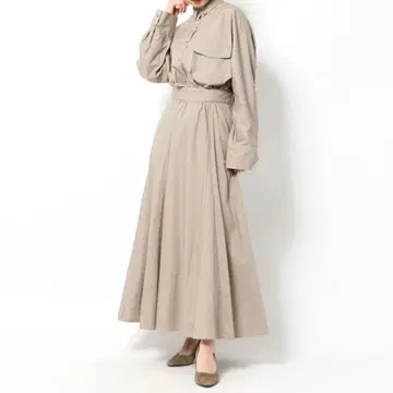 잡지 게재 미라 오웬 버튼 다운 돌먼 셔츠 원피스 M