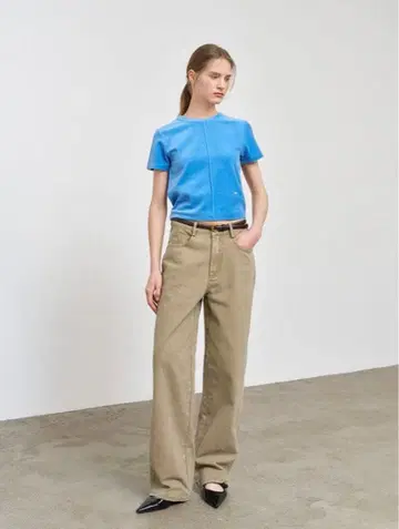 generalidea 피그먼트 워시 코튼 데님 팬츠 베이지 한국