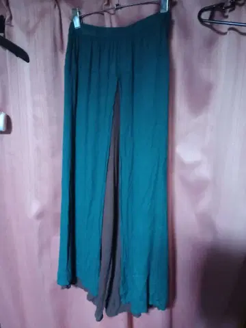 인도 레이온 레이어드 슬릿 와이드 알라딘 팬츠