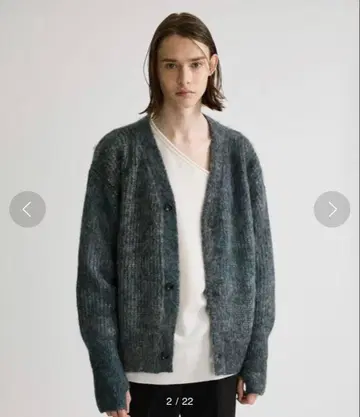 멀티 믹스 숏 모헤어 가디건