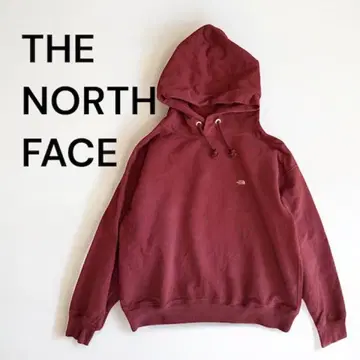 THE NORTH FACE 버건디 후드티 작은 로고 레어 디자인