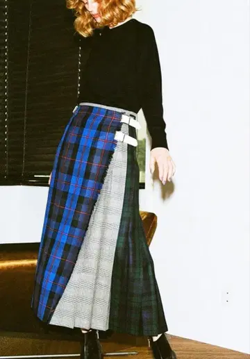 UNITED ARROWS 별주 퀼트 플리츠 스커트