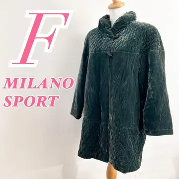 MILANO SPORT 퀼팅 코트 F 벨로아 빈티지풍