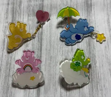 케어베어 핀 배지 4개 세트