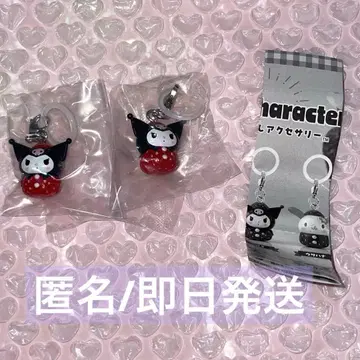 산리오 캐릭터즈 딸기 메지루시 액세서리 쿠로미