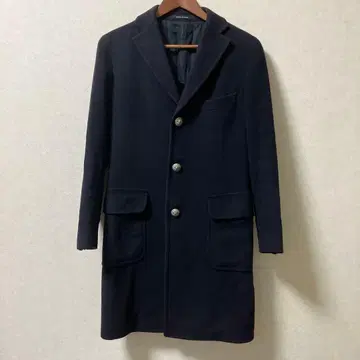 TAGLIATORE 체스터 코트 은색 버튼 코트 롱