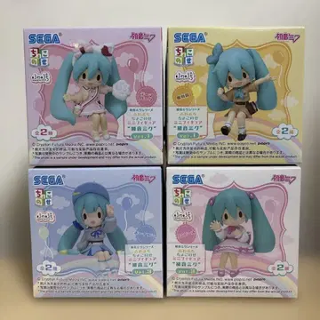 [ 하츠네 미쿠 ] 후와푸치 쵸코노세 미니 피규어 4종 세트