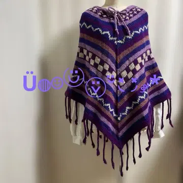 니트 판초 프린지 스커트 동양 에스닉 민족 티티카카