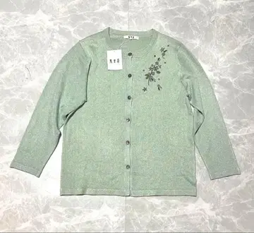 새상품 마리유 비즈 디자인 라메 니트 가디건 M~L 그린 정가 2.9만
