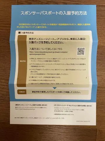 디즈니 스폰서 패스포트 2매