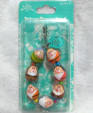 도쿄 디즈니랜드 백설공주 일곱 난쟁이 에그형 스트랩