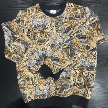 ZARA 호피 니트 스웨터 트레이닝복 긴팔